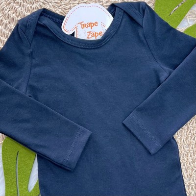 Conj. Body Manga Longa e Jardineira Animais Aquarela de Moletom em Linho - Areia e Marinho